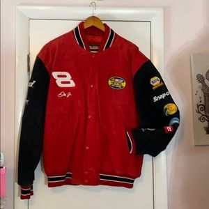 Vintage Nascar Dale Earnhart Jr. Suede Bomber Jacket